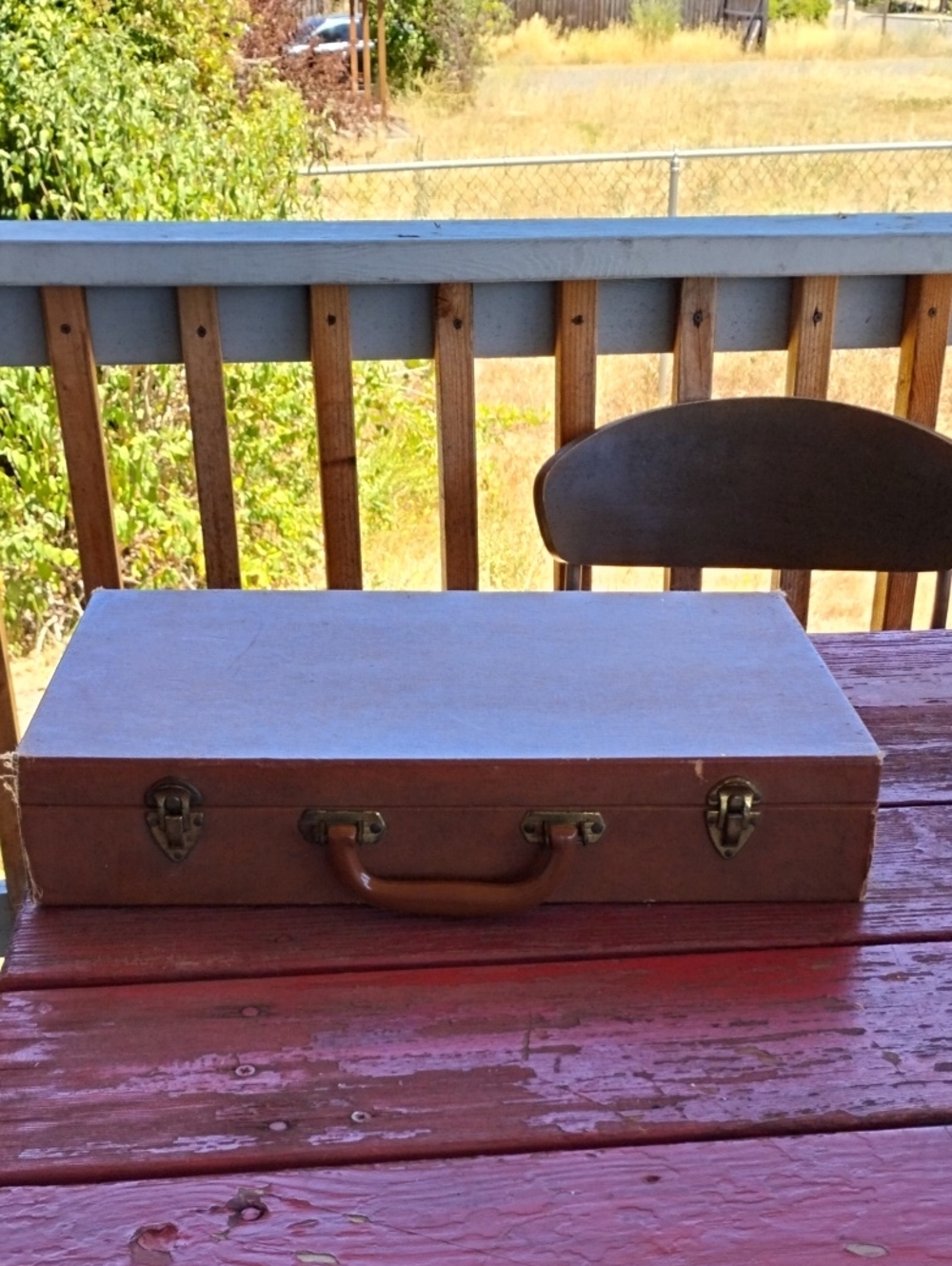 Vintage Brown Briefcase Style Case Of Games